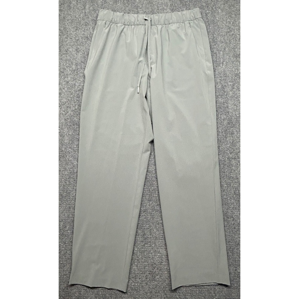 Susan Graver Weekend Pants Womens M Gray Drawstring Elastic Waist Stretch
